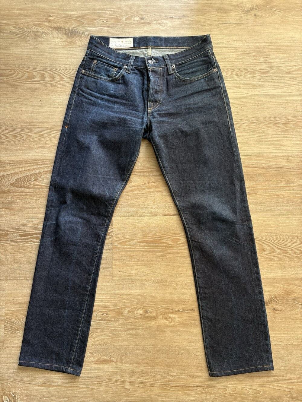Imogene + Willie Dark Wash Selvedge Denim - Barton Slim - 28L (Fits 30x29)